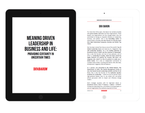 Meaning Driven Leadership In Business And Life - WorkBook - Page 1 and Author